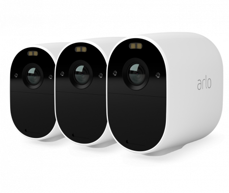 Smart Home - Arlo Essential Outdoor Security Camera - 3 Camera Kit - (Base station not included) - White