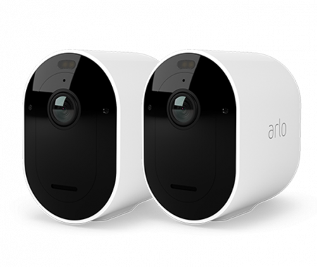 Retelistica & Supraveghere - Arlo Pro 5 Outdoor Security Camera - 2 Camera Kit - (Base station not included) - White