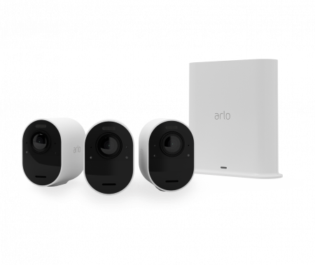 Retelistica & Supraveghere - Arlo Ultra 2 Outdoor Security Camera 3 Camera Kit - (Base station included) - White