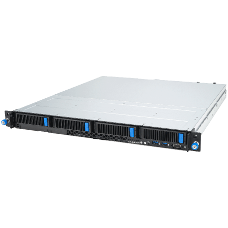 Servere & Componente - ASUS RS300-E12-RS4/450W 1U server barebone, UP, 4x3.5” Hot-Swap HDD Bays, 4 DIMM slots, 2 x 1Gb I210AT, 1 x Mgmt LAN, 1+1 Redundant 450W