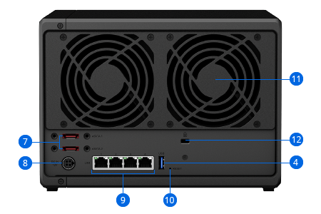 Network Attached Storage Synology DiskStation DS1520+, Procesor Intel Celeron J4125 Quad Core burst up to 2.7 GHz, 8 GB DDR4, 5-Bay, 2 x Gigabit LAN, 3 x USB 3.0, 1 x eSATA, 2 x M.2 NVME [2]