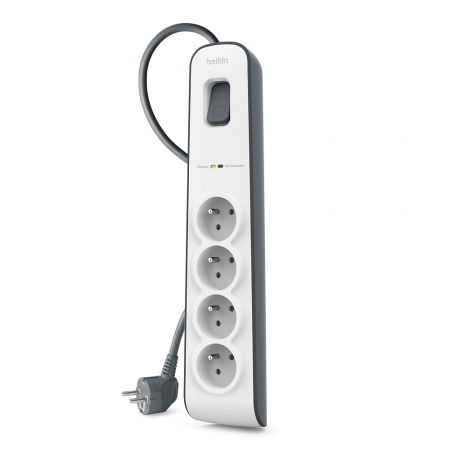 Belkin 2 -4 Amp USB Charging 4-outlet Surge Protection Strip - 2M - Black/White [0]