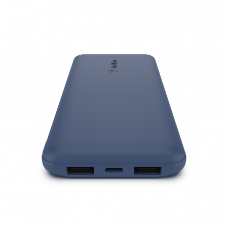 Belkin BOOST CHARGE (10000 mAH) Power Bank with USB-C 15W - Dual USB-A - 15cm USB-A to C Cable - Blue [1]