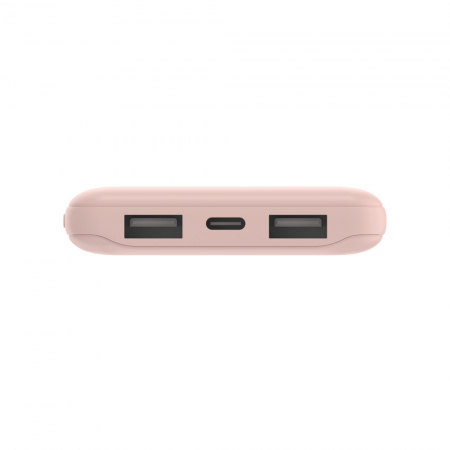 Belkin BOOST CHARGE (10000 mAH) Power Bank with USB-C 15W - Dual USB-A - 15cm USB-A to C Cable - Pink [2]
