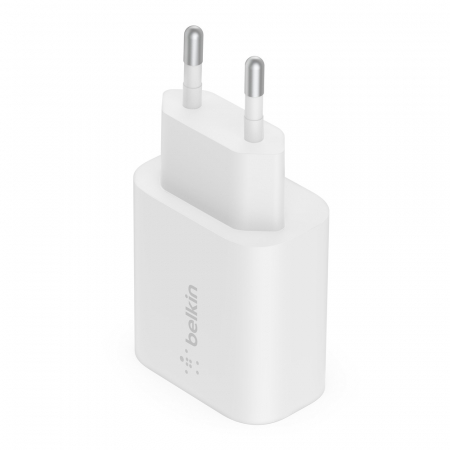 Belkin BOOST CHARGE 25w USB-C PD PPS Single Wall Charger w/ 1m C- C Cable - White [2]
