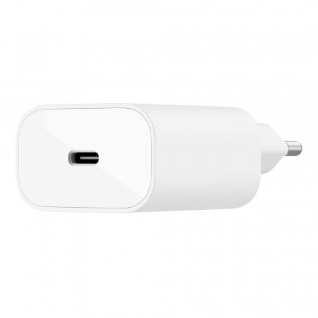 Belkin BOOST CHARGE 25w USB-C PD PPS Single Wall Charger w/ 1m C- Ltg Cable - White [2]