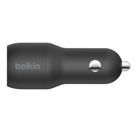 Belkin BOOST CHARGE Car Charger Dual USB-A 24W + USB-A to USB-C¬ Cable - Black [4]