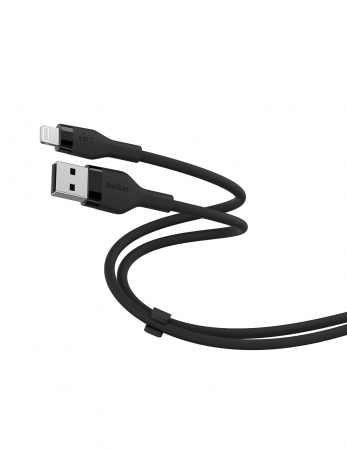 Belkin BOOST CHARGE Flex Silicone cable USB-A to Lightning - 2M - Black [0]