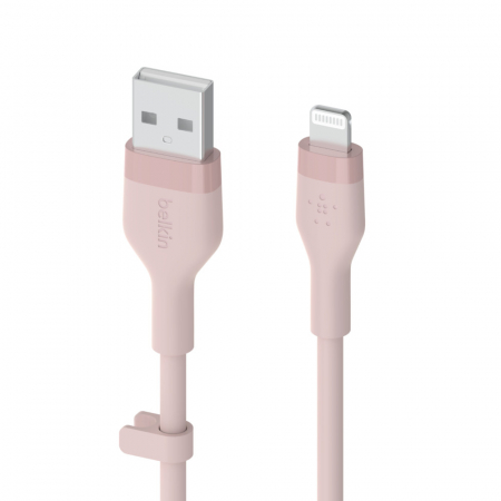 Belkin BOOST CHARGE Flex Silicone cable USB-A to Lightning - 2M - Pink [1]