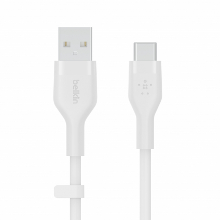 Belkin BOOST CHARGE Flex Silicone cable USB-A to USB-C - 1M - White [0]