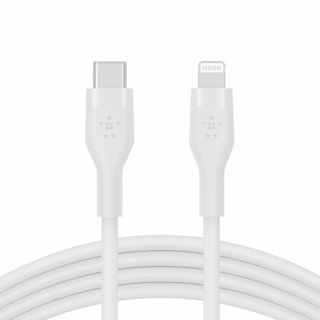 Belkin BOOST CHARGE Flex Silicone cable USB-C to Lightning - 1M - White [3]