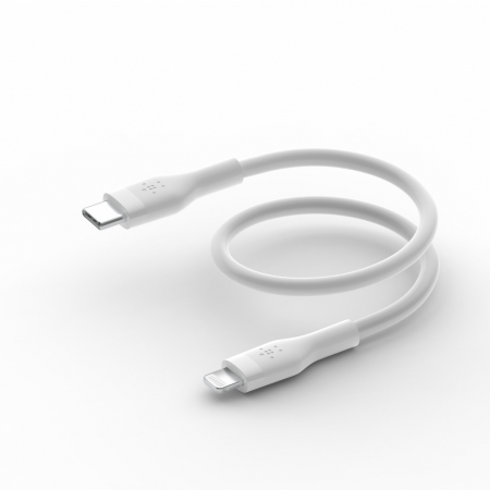 Belkin BOOST CHARGE Flex Silicone cable USB-C to Lightning - 1M - White [4]