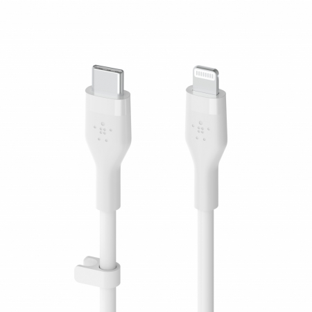 Belkin BOOST CHARGE Flex Silicone cable USB-C to Lightning - 1M - White [1]