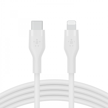 Belkin BOOST CHARGE Flex Silicone cable USB-C to Lightning - 2M - White [1]