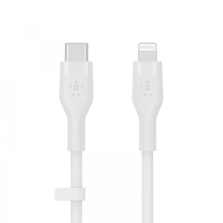 Laptop, Tablete & Telefoane - Belkin BOOST CHARGE Flex Silicone cable USB-C to Lightning - 3M - White