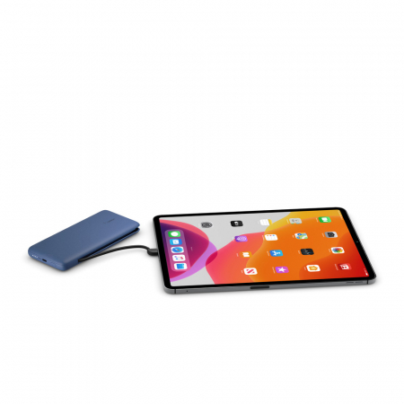 Belkin BOOST CHARGE Plus 10K USB-C Power Bank with Integrated Cables - Blue [2]