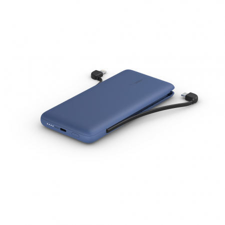 Belkin BOOST CHARGE Plus 10K USB-C Power Bank with Integrated Cables - Blue [0]