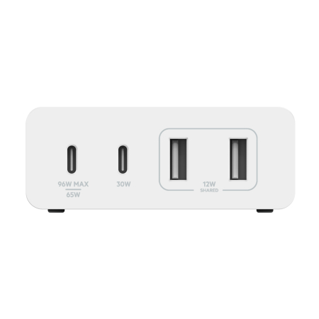 Belkin BOOST CHARGE PRO 108W 4-Ports USB GaN Desktop Charger (Dual C and Dual A) and 2M Cord - White [10]