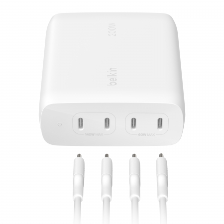 Belkin BOOST CHARGE PRO 200W 4-Port USB-C GaN Charger - White [2]