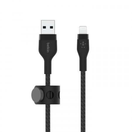 Belkin BOOST CHARGE PRO Flex USB-A to LTG, Braided Silicone Cable - 1M - Black [6]