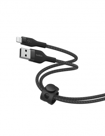 Belkin BOOST CHARGE PRO Flex USB-A to LTG, Braided Silicone Cable - 1M - Black [5]