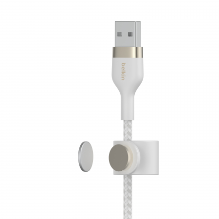 Belkin BOOST CHARGE PRO Flex USB-A to LTG, Braided Silicone Cable - 2M - White [4]