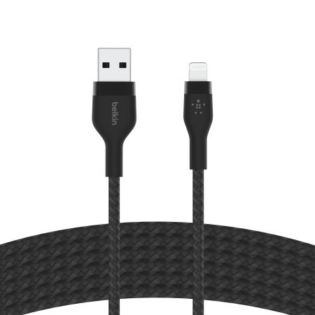 Belkin BOOST CHARGE PRO Flex USB-A to LTG, Braided Silicone Cable - 3M - Black [4]
