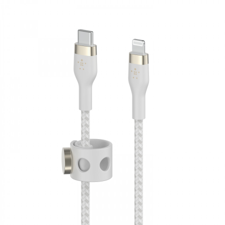 iPad accessories - Belkin BOOST CHARGE PRO Flex USB-C to LTG, Braided Silicone Cable - 2M - White