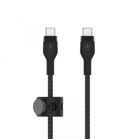 Belkin BOOST CHARGE PRO Flex USB-C to USB-C 2.0, Braided Silicone Cable - 3M - Black [4]