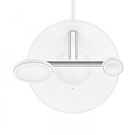 Belkin BOOST CHARGE PRO MagSafe 3-in-1 Charging Stand- Watch fast charge- w PSU (EU Power Supply) - White [10]