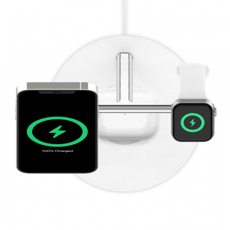Belkin BOOST CHARGE PRO MagSafe 3-in-1 Wireless Charger - White [5]