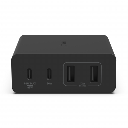Belkin BOOST CHARGE PRO108W 4-Ports USB GaN Desktop Charger (Dual C and Dual A) and 2M Cord - Black [0]