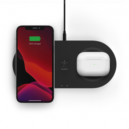 Belkin BOOST CHARGE Qi 15w wireless Charging Dual Pad w PSU (EU Power Supply Included) - Black [0]