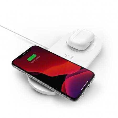Belkin BOOST CHARGE Qi 15w wireless Charging Dual Pad w PSU (EU Power Supply Included) - White [8]