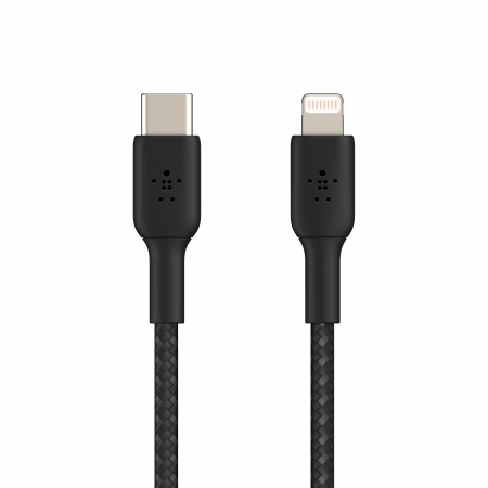 Belkin BOOST CHARGE USB-C to Lightning Cable, Braided - 2M - Black [2]