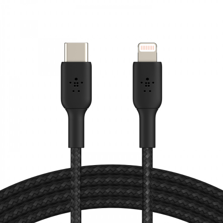 Belkin BOOST CHARGE USB-C to Lightning Cable, Braided - 2M - Black [6]