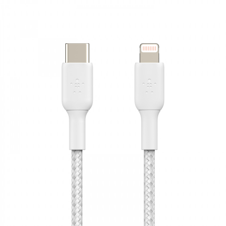 Belkin BOOST CHARGE USB-C to Lightning Cable, Braided - 2M - White [4]
