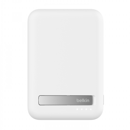 Belkin BOOSTCHARGE PRO 8k Qi2 MagSafe Compatible Powerbank with kickstand - White [1]