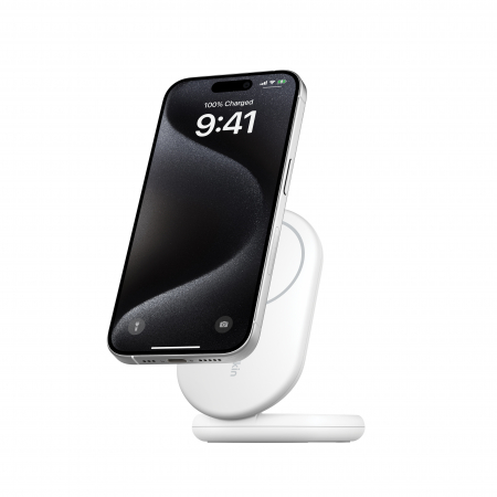Laptop, Tablete & Telefoane - Belkin BOOSTCHARGE Qi2 15w Magnetic Stand - White
