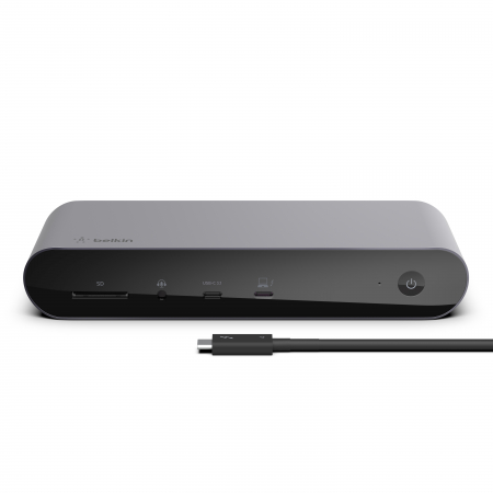 Belkin CONNECT Pro Thunderbolt 4 Dock - Triple display support up to 8K - Thunderbolt 4 - USB C - USB A - HDMI - SD - GbE - Audio - Mac/PC compatible - Black [3]