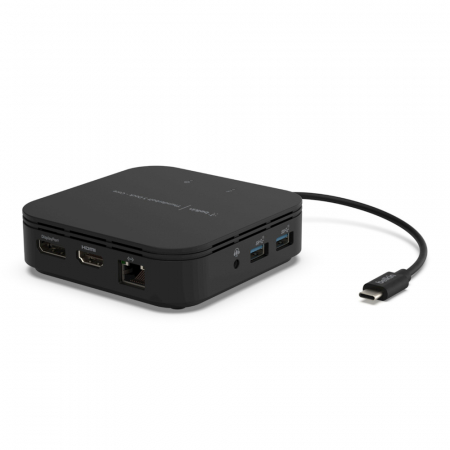 Belkin CONNECT Thunderbolt 3 Core displayport/HDMI 60wPD dock for mac and windows with tethered Thunderbolt cable - Black [1]