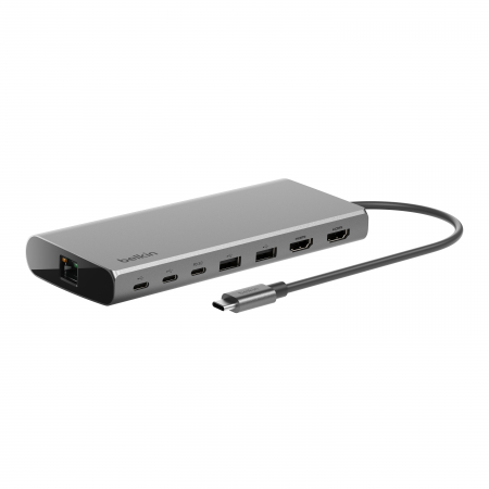 Belkin Connect Universal USB-C 8-in-1 Dual Display Core Hub - Silver [0]