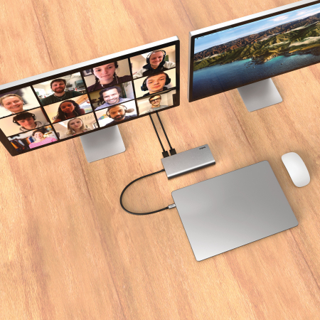 Belkin Connect Universal USB-C 8-in-1 Dual Display Core Hub - Silver [1]