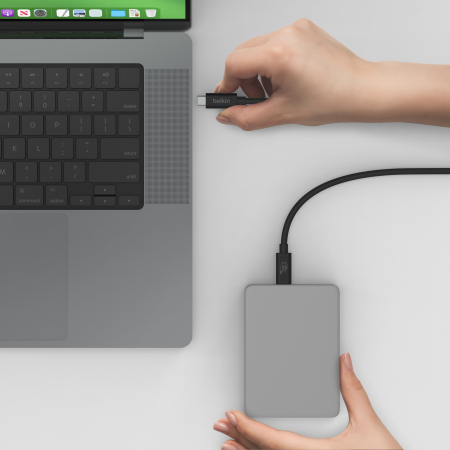 Belkin Connect USB4 Cable, 240W + 20Gbps 2m - Black [2]