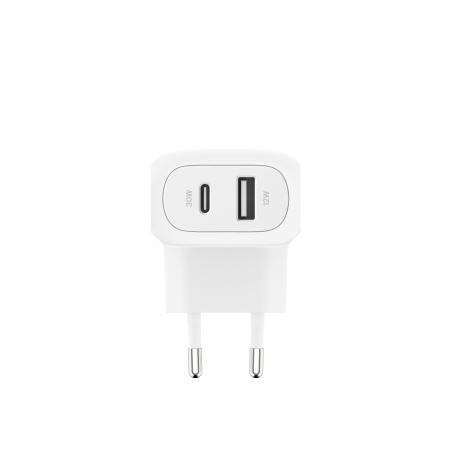 Belkin Dual Wall Charger 42W - 30W USB-C PD PPS + 12w USB-A - White [4]