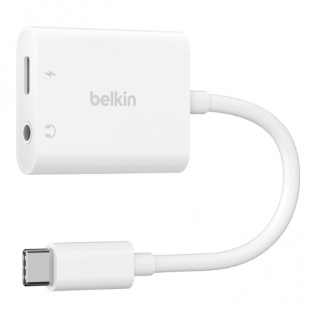 Belkin ROCKSTAR 3.5 mm audio + USB-C Charge Adapter - White [3]