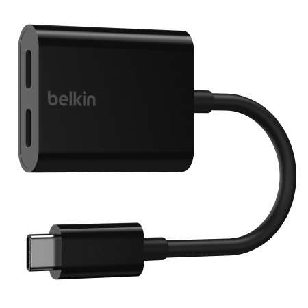 Belkin ROCKSTAR Dual USB-C Audio + Charge Adapter - Black [7]