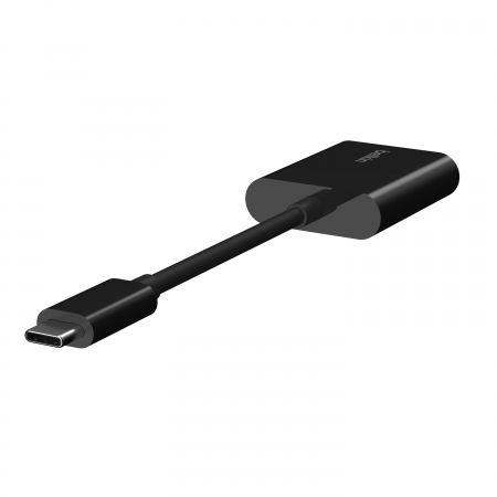 Belkin ROCKSTAR Dual USB-C Audio + Charge Adapter - Black [1]