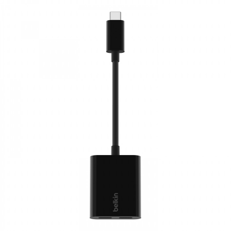 Belkin ROCKSTAR Dual USB-C Audio + Charge Adapter - Black [3]