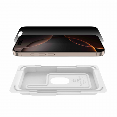 Belkin ScreenForce InvisiGlass Privacy Treated Screen Protector - iPhone 16 Pro [2]